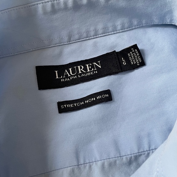 Ralph Lauren stretch non iron button down dress shirt - Picture 3 of 5